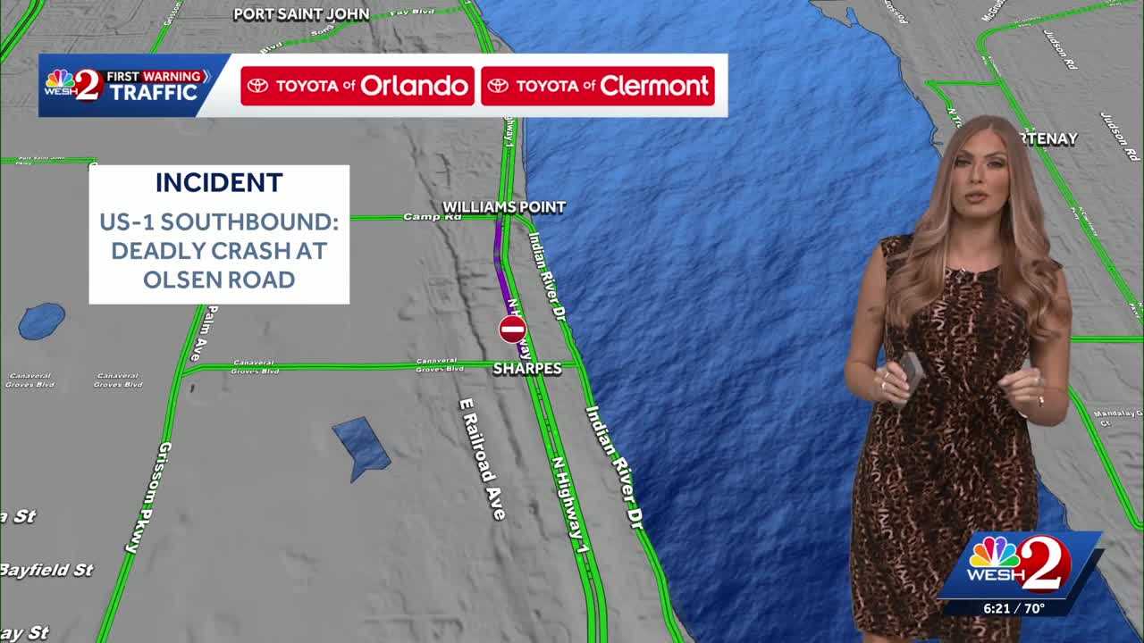 Deadly crash involving pedestrian shuts down part of US-1 in Cocoa — WESH 2 Orlando