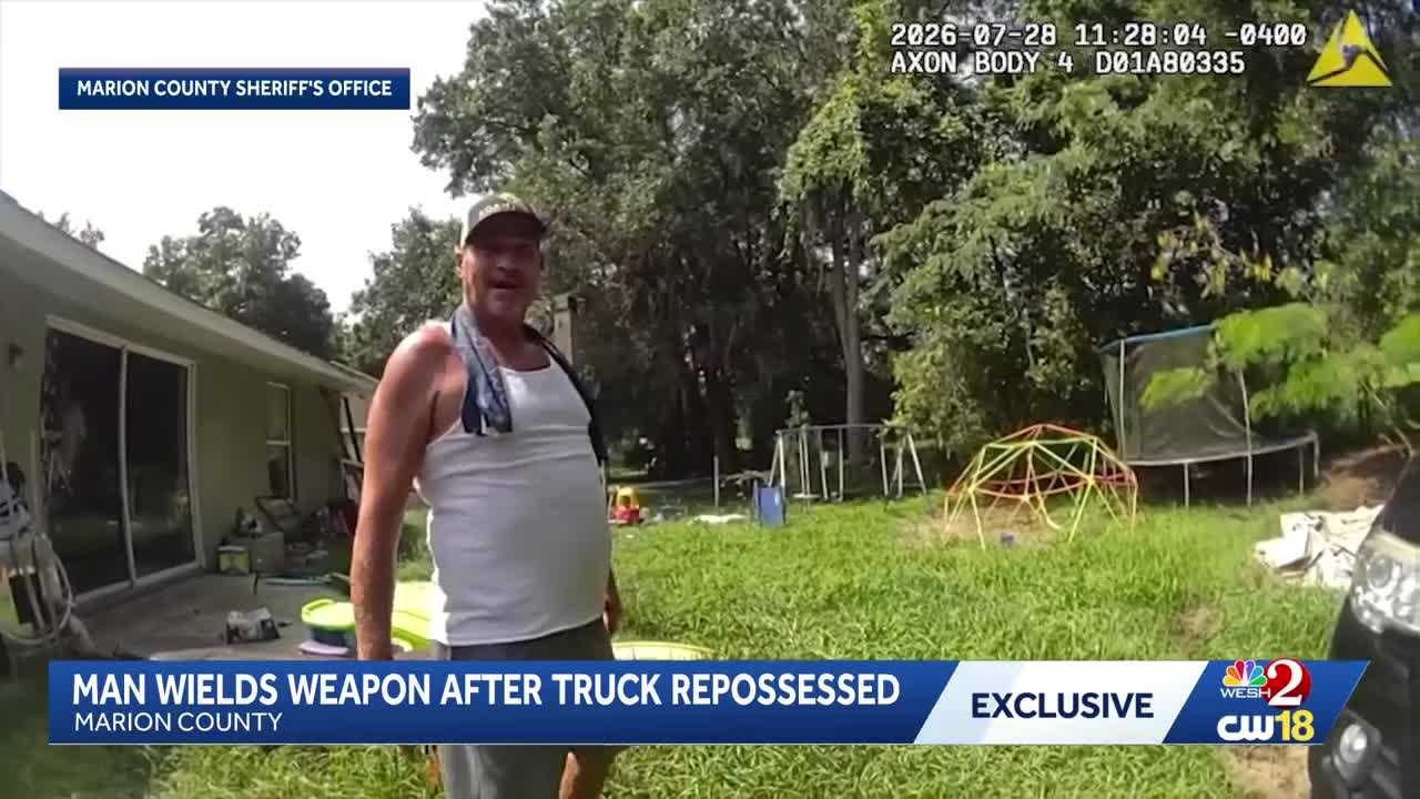 Florida man accused of wielding weapon after truck repossessed — WESH 2 Orlando, Winter Park Community news