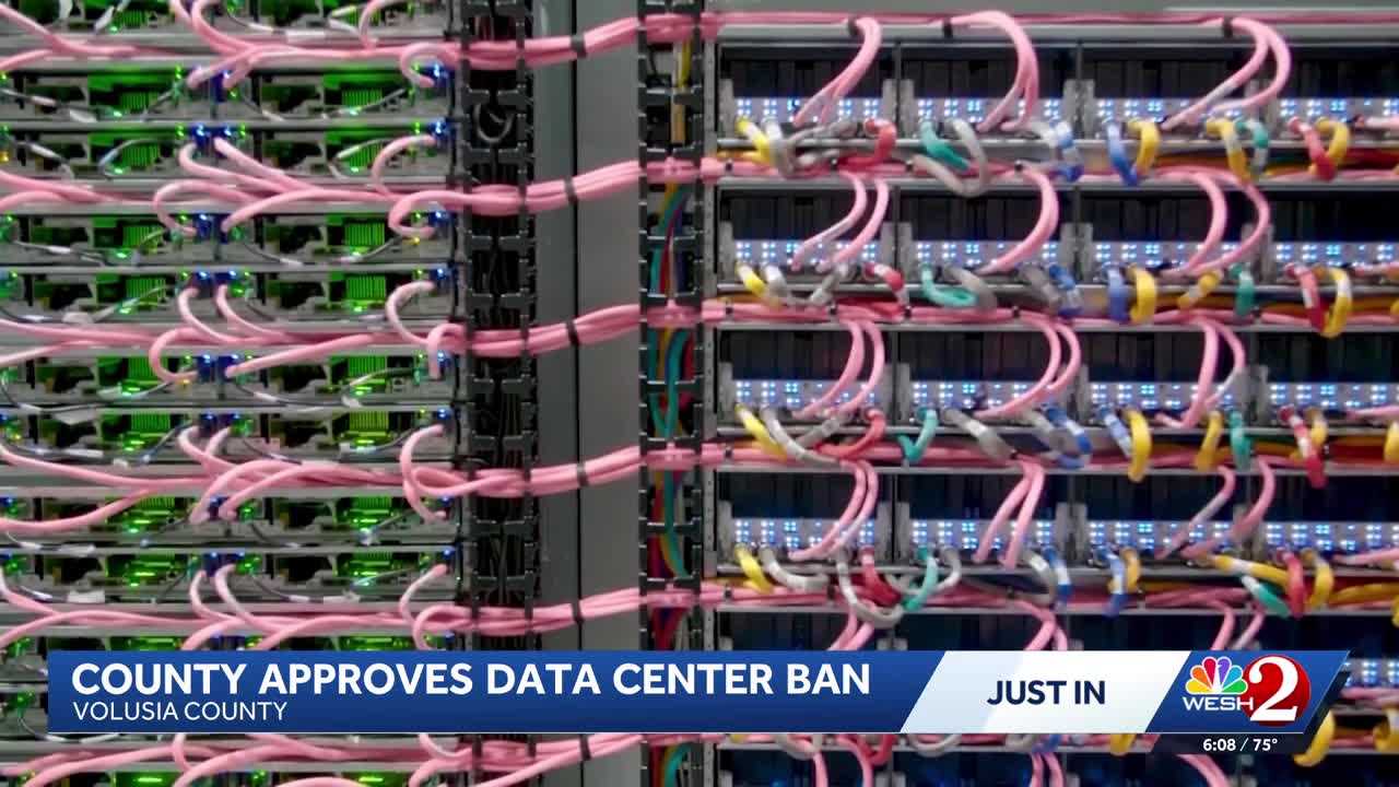 Volusia County bans large data centers in unincorporated areas — WESH 2 Orlando, Winter Park Technology news