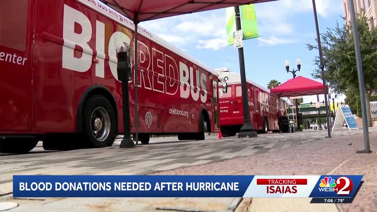 OneBlood calls for donations as Hurricane Isaias disrupts collections — WESH 2 Local Orlando, Winter Park Health news