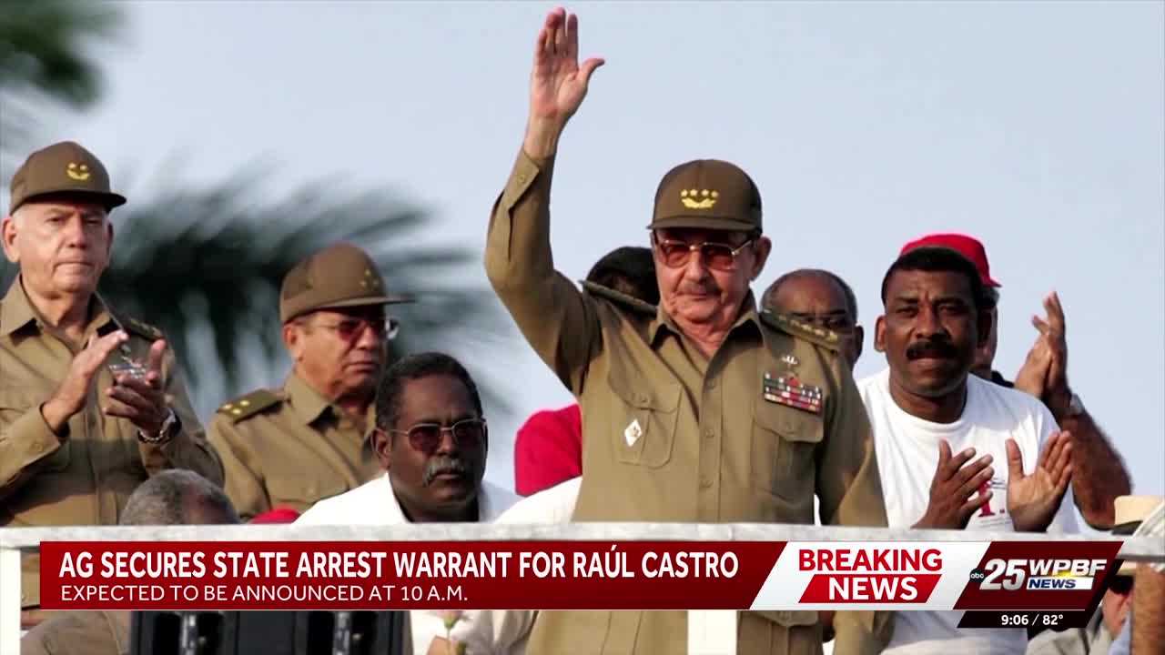 Florida attorney general announces arrest warrant for Raul Castro in Miami — WESH 2 Orlando, Winter Park Community news