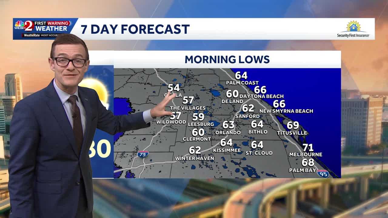 Central Florida to see cooler mornings this week — WESH 2 Orlando, Winter Park Community news